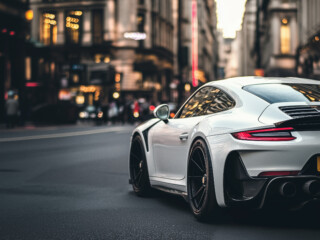 white porsche